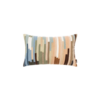 Patchwork Linen Reversible Throw Pillow