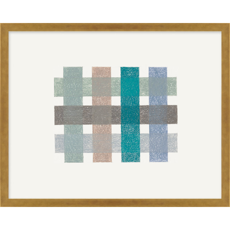 Jarin Untitled (gridlock) no.3 by Beth James - Framed Wall Art, Encadrement doré, L 25 po x H 20 po