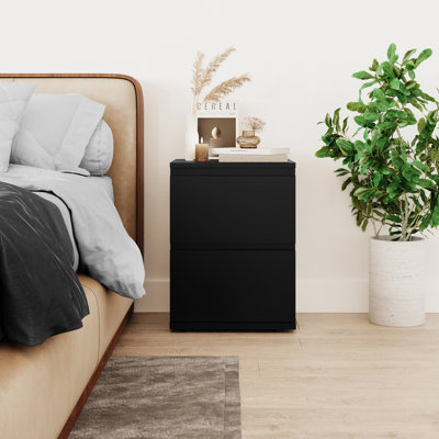 Baptistine 36cm W Manufactured Wood Bedside Table