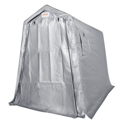 Heavy Duty Waterproof 6 ft. W x 8 ft. D Polyethylene Portable Storage Shed
