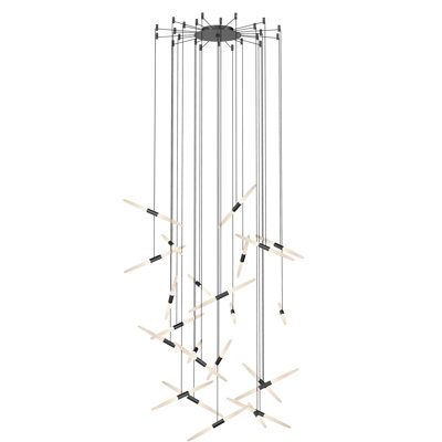 Luminaire suspendu géométrique à 24 lumières Ballet