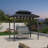 8 Ft. W x 6 Ft. D Aluminum Lighted Hardtop Grill Gazebo with 2 Side Shelves for BBQ-103944029
