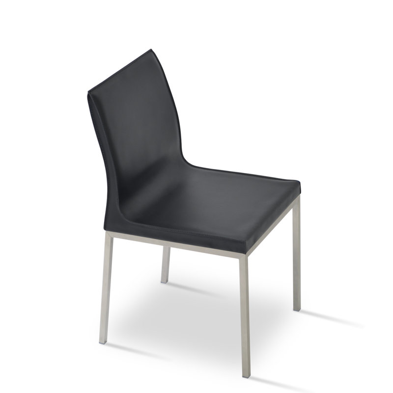 Polo Metal Dining Chair, Chrome, Black