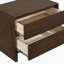 Table de chevet 2 tiroirs brun chaud