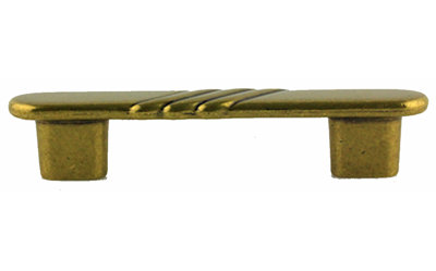 3" or 3-3/4" Dual Mount Regency Brass Pull Design Details Antique English