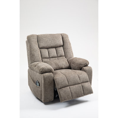 Fauteuil inclinable électrique Power Lift pour personnes âgées grandes et grandes: Fauteuil relevable à plat avec chaleur et massage, inclinable jusqu'à 180, 4 moteurs OKIN, appui-tête réglable et soutien lombaire