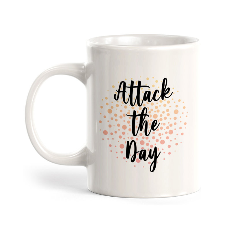 Tasse à café Attack The Day, Ensemble de verres à lait, Céramique