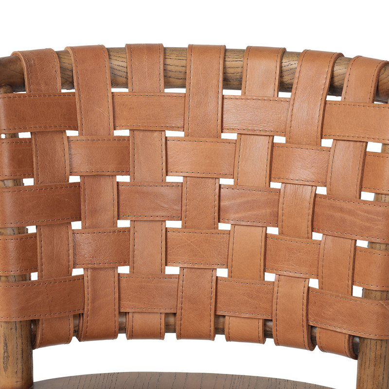 Penelope Leather Upholstered Arm Chair