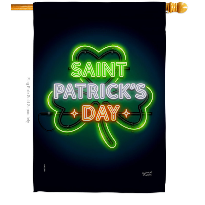 Drapeau de maison en polyester à 2 côtés 40 x 28 po