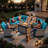 11-Piece Outdoor Patio Conversation Set With Propane Fire Pit Table, 7-Piece Wicker Sectional Sofa & Coffee Table, 2 Swivel Rocking Chairs & Side Table-1661335677