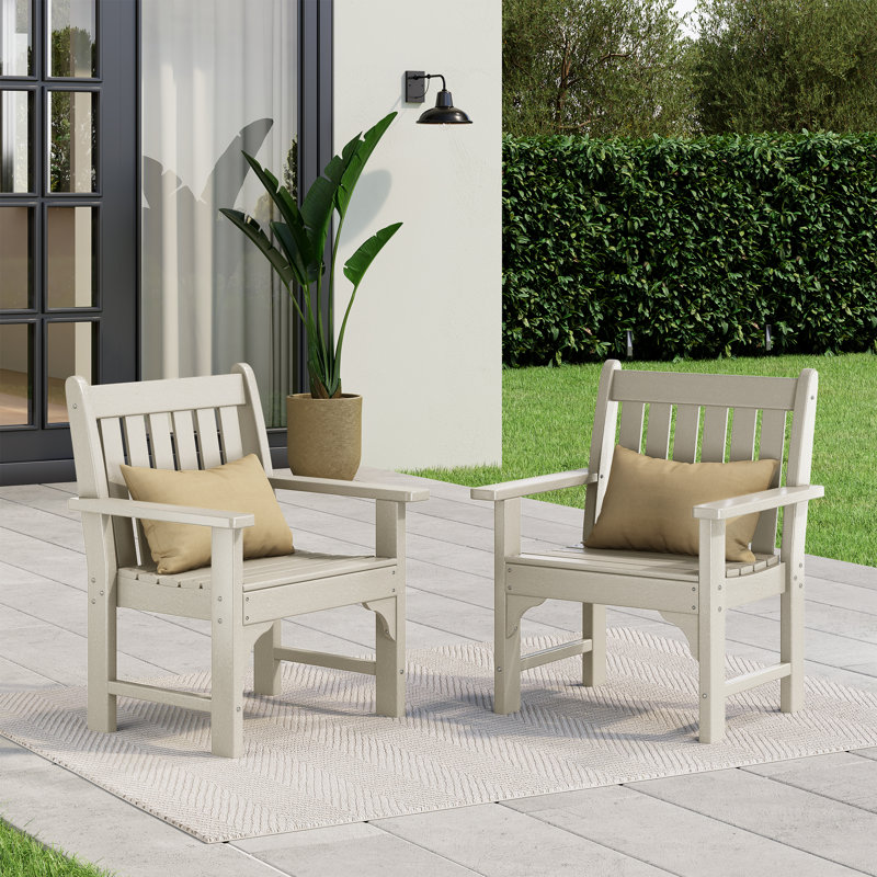 Poly Garden Arm Chair (Set Of 2), Beige