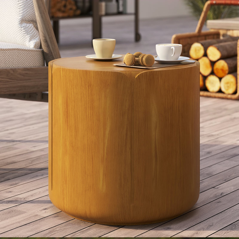 Table d'appoint intérieure ronde 19,29 "H, Naturel