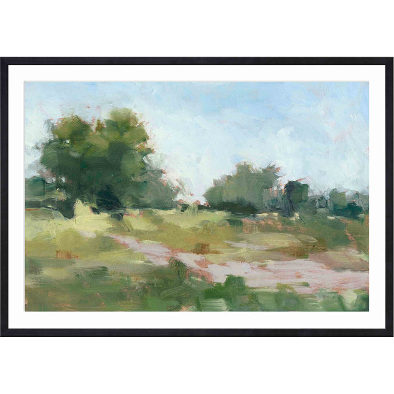" Beaten Path I " Painting Print, Black, 24"H x 36"W