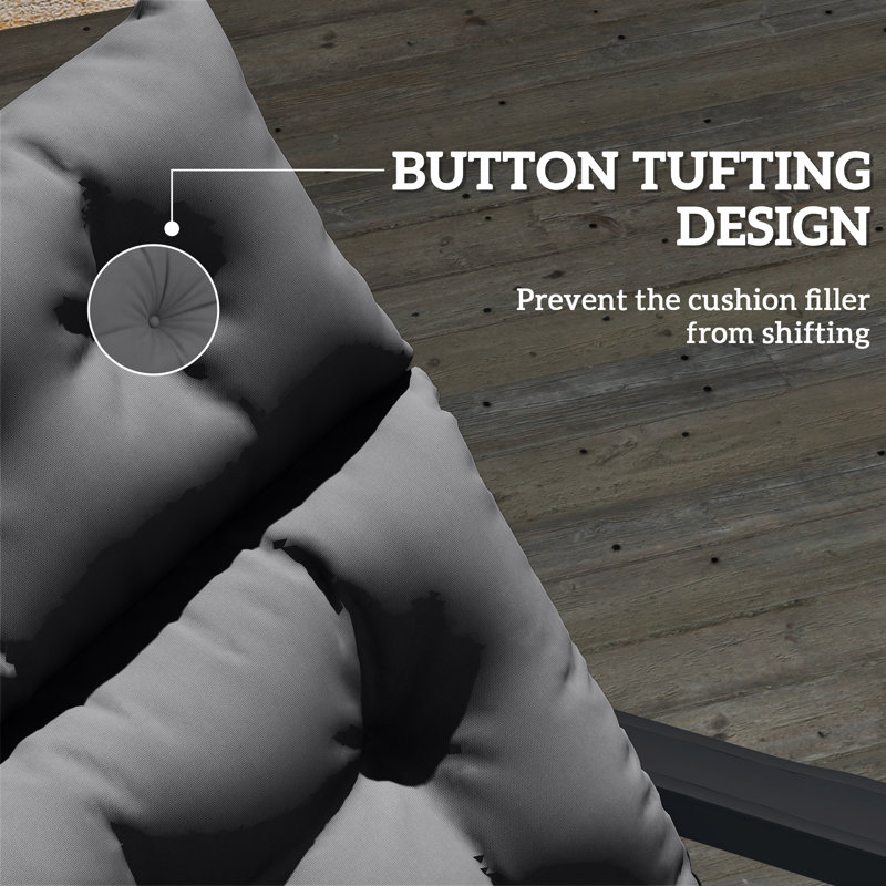 Outdoor Seat / Back Cushion, Dark Grey