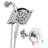 Single-Handle 10-Spray Wall Mount Handheld Shower Head Spray Shower Faucet 1.8 GPM In Polished Chrome (Valve Included)