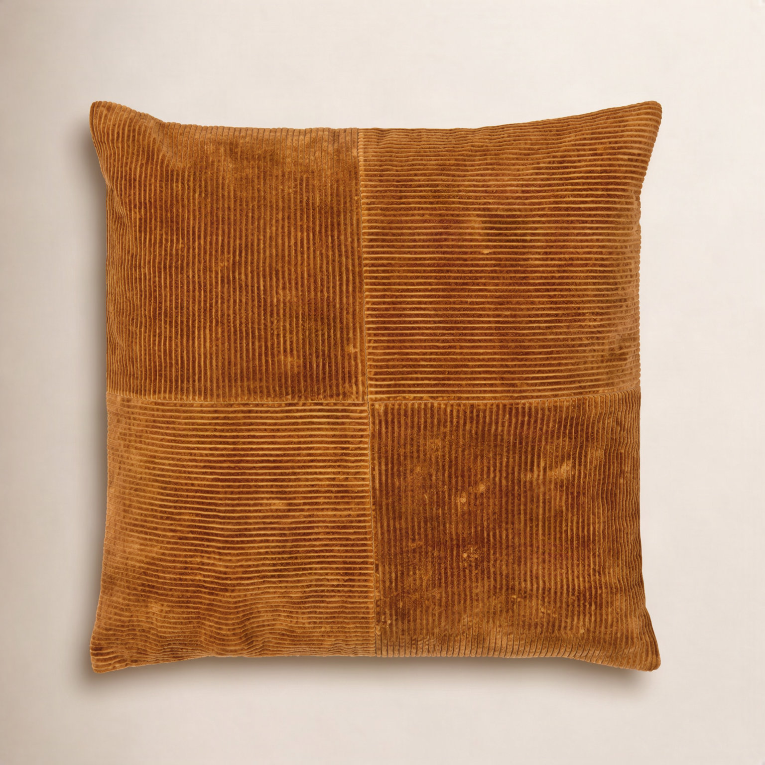 Selma Cotton Pillow Cover, Square 18", Brick Red