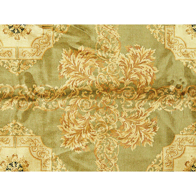 Tapis vert noué à la main de haute qualité
