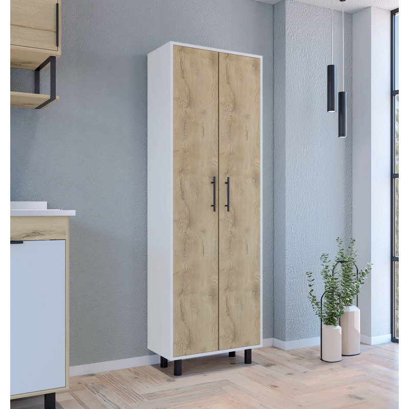 Cabinet décoratif, Beige / Blanc