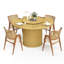 Table de salle à manger 52 "piédestal avec support de rangement à 2 niveaux-320750856