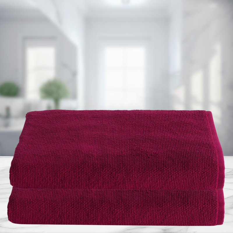 Ensemble de draps de lit en coton turc 2 pièces LERINS, Rouge