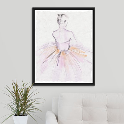 « aquarelle ballerine ii », peinture sur toile