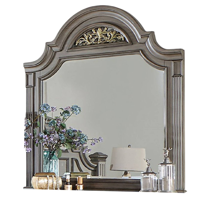 Miroir pour commode Recus, 49 po, Gris