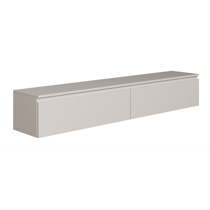 Syvanna Wall-Mounted TV Cabinet, 28.4cm H x 175cm L x 31.8cm W, Cashmere