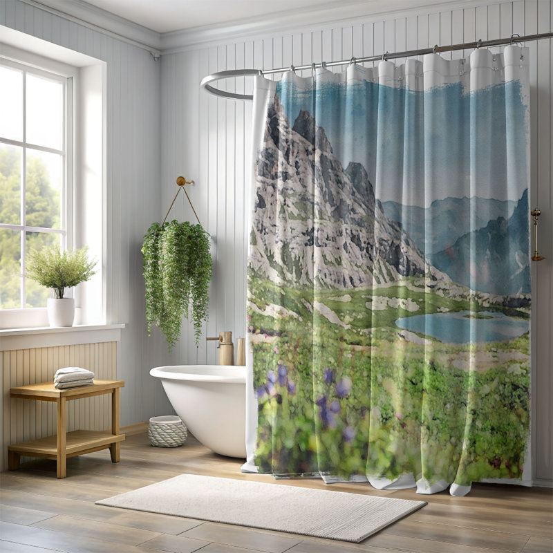 Dunfee Shower Curtain, 74"H x 71"W