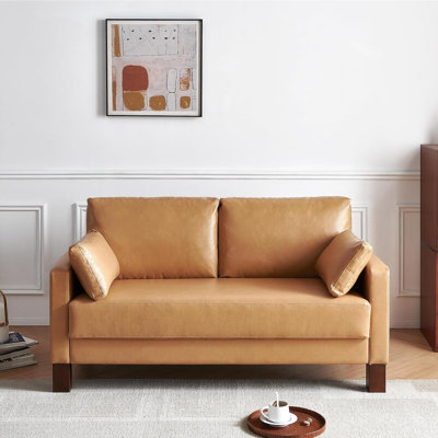 56.2'' Faux Leather Loveseat