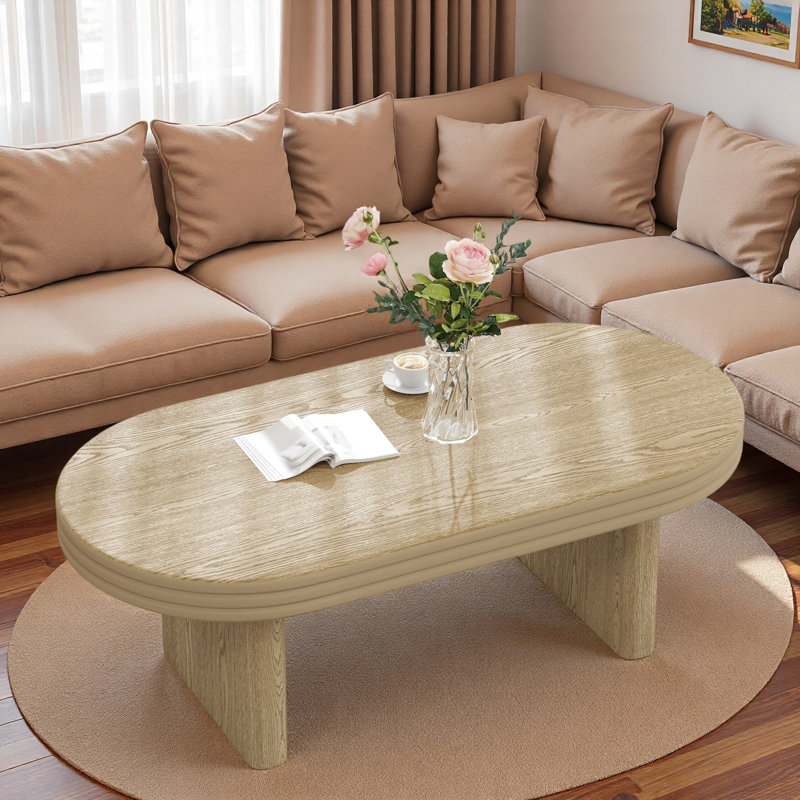 Table basse Mid Century Modern, Naturel
