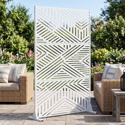 Alba 6 ft. H x 4 ft. W Privacy Metal Screen Fence Panel