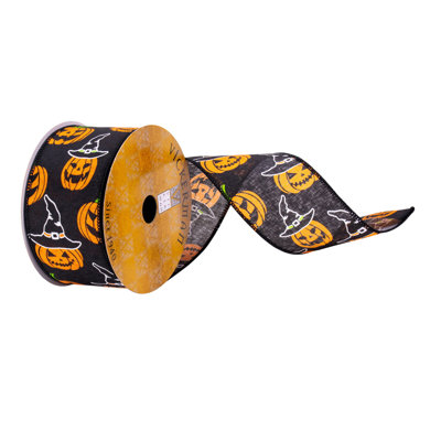 Ruban Jack O Lantern 2,5 po x 10 verges Vickerman
