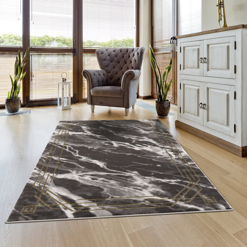 Roxandra Abstract Indoor Rug, Rectangle 3'11" x 5'3"
