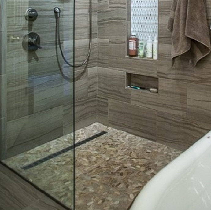 Motion 1" x 6" Porcelain Corner Piece Tile Trim in Drift