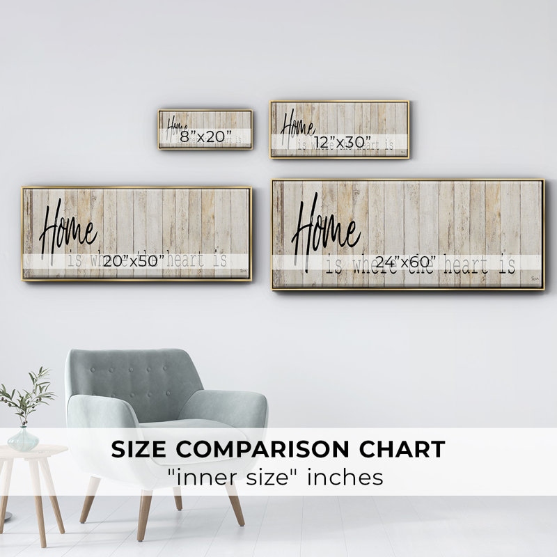 Home- Framed Canvas, 24" H x 60" W