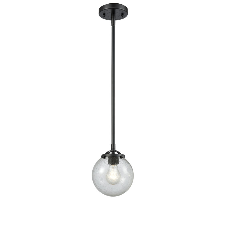 Luminaire suspendu sphère 1 lumière Zarmayr, Ampoule non incluse, Grainé, Bronze huilé