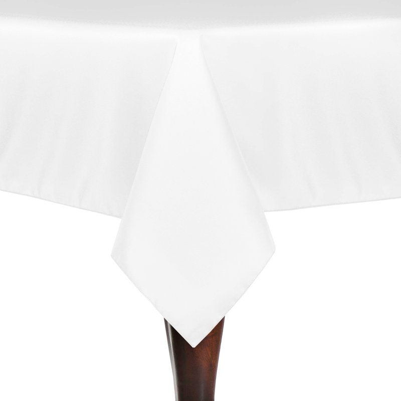 Solid Color Square Tablecloth, 90" x 60", 3, White