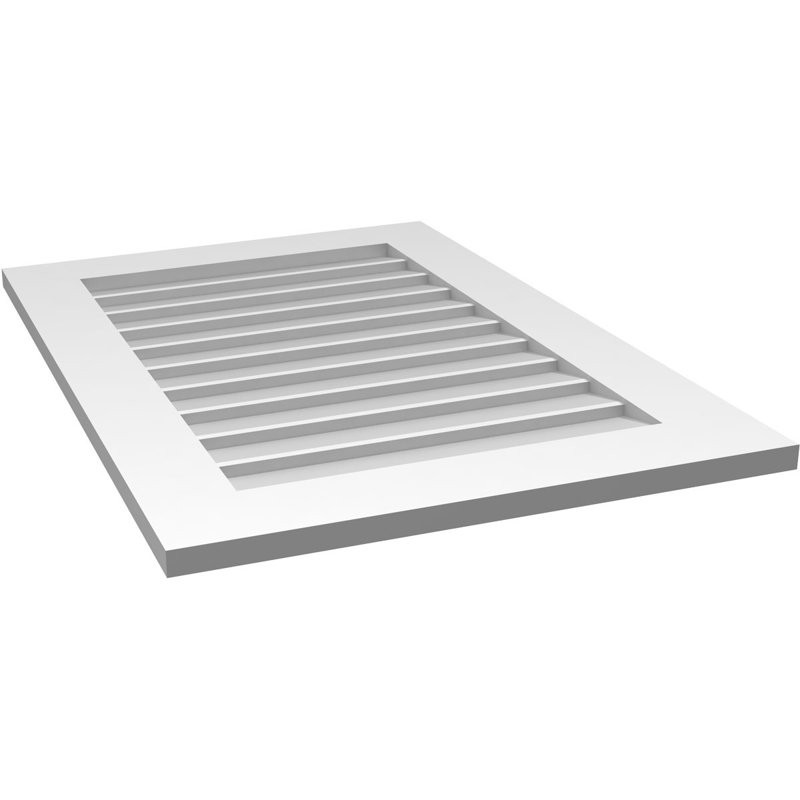 Vent à pignon rectangulaire en uréthane non-fonctionnel, H 34 po x l 24 po x P 1 po