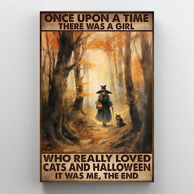 «Who Really Lown Cats And Halloween», impression sur toile, H 36 po x l 24 po x P 1,25 po