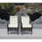 2 Dining Chairs With Cushions - Modern Patio Seating Group Pe , Steel, , Fabric, Sponge Materials Outdoor Option Build Weather