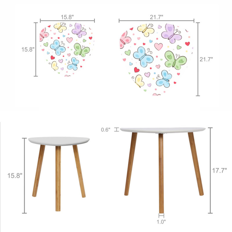 Ensemble de 2 tables basses gigognes Triangle