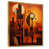 Toile avec cadre flottant or