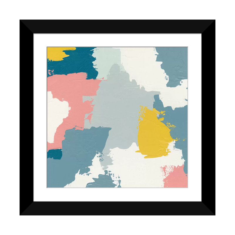 « happy ii » par moira hershey, reproduction d’impression sur toile tendue, H 16 po x l 16 po x P 1 po, Blanc