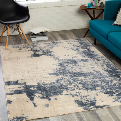 Tapis beige / gris foncé Gatsas