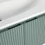 Meuble-lavabo flottant de 36 pouces avec lavabo en résine en forme de goutte et beaucoup de rangement, parfait pour les salles de bain modernes.