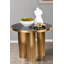 Table d'appoint ronde en bois à 3 pieds Kyleon