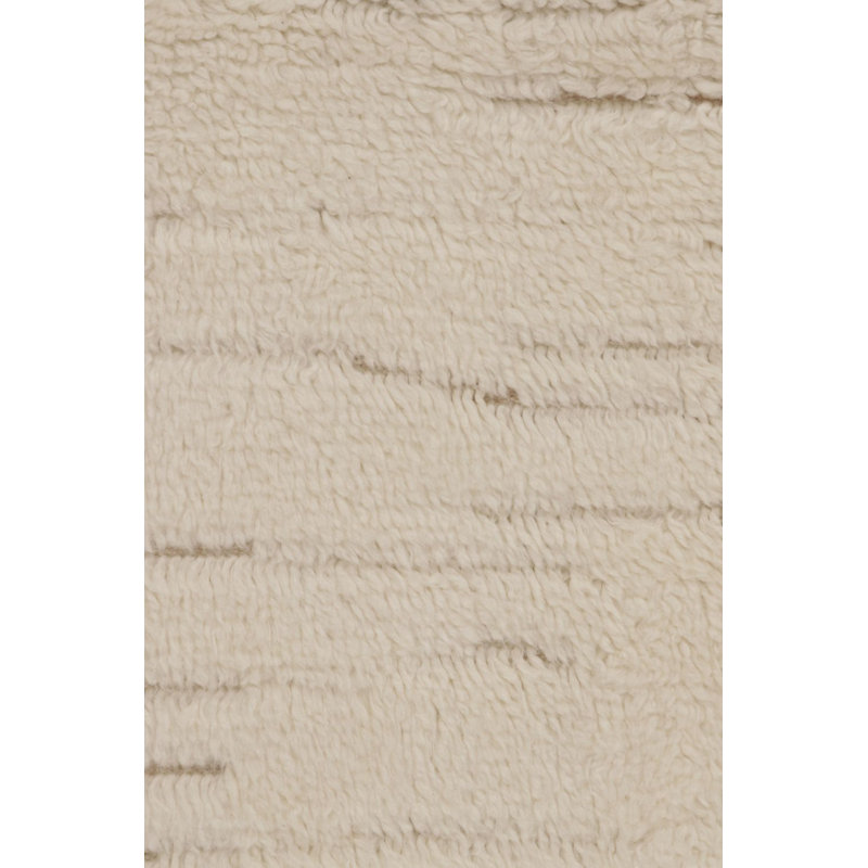 Wool Striped Area Rug in White, Rectangle 10' x 14'