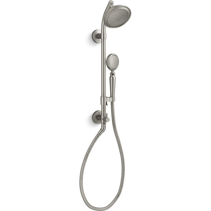 Système de douche complet HydroRail-S Artifacts, Nickel brossé