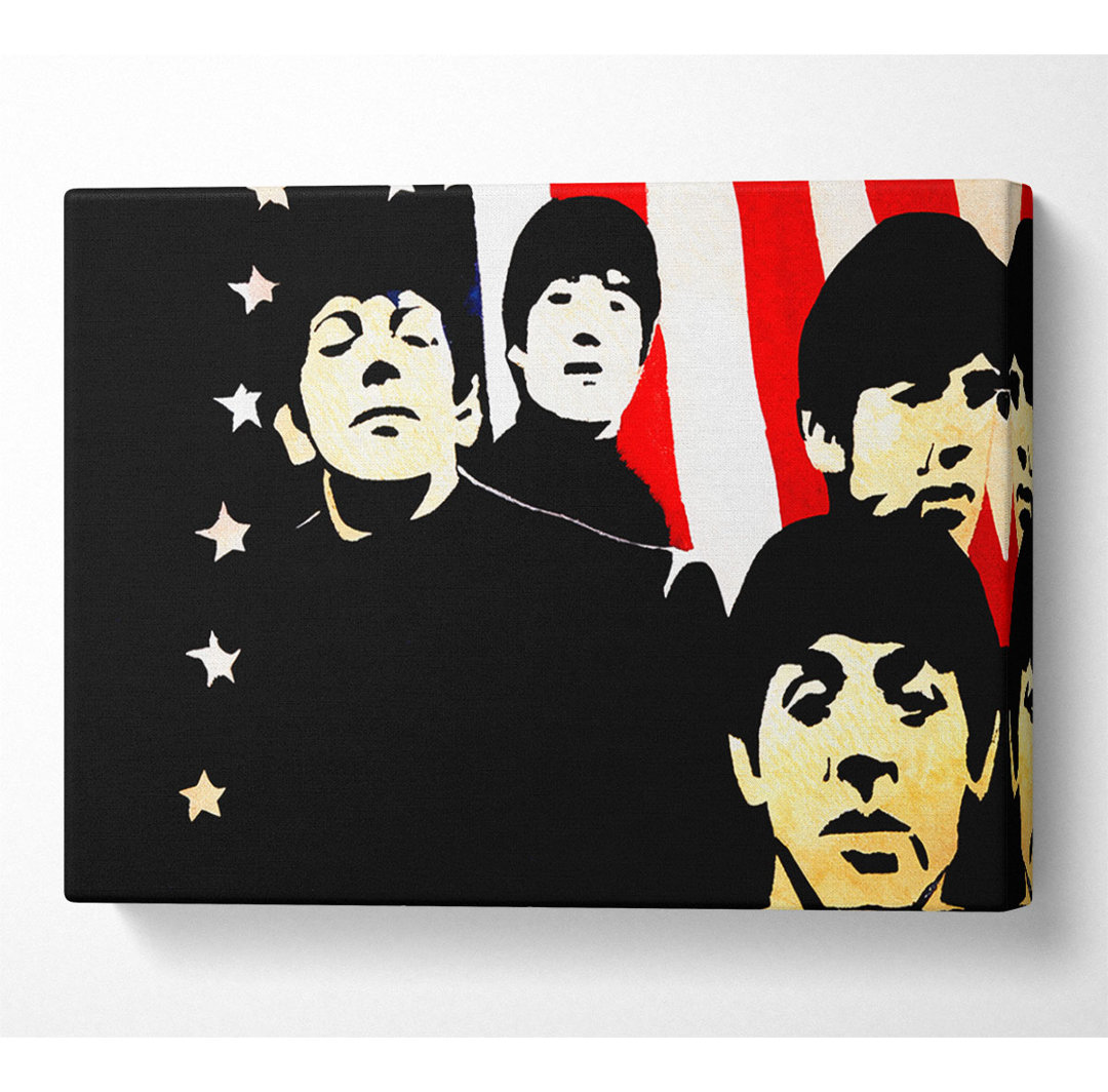 The Beatles Amerikanische Flagge - Druck