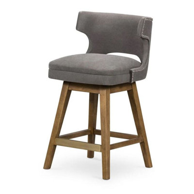 Tabouret pivotant en tissu